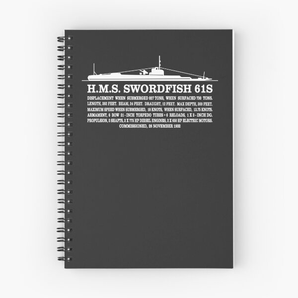 Item preview, H.M.S. Swordfish 61S British WW2 Prototype Submarine Infographic designed and sold by MilitaryMart.