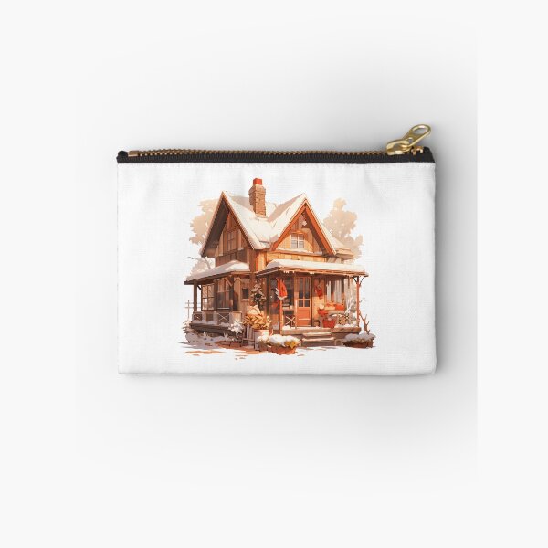 Item preview, Cozy Cute Cottage in Snow in Cottagecore and Rustic Style designed and sold by CozyKawaiiArt.