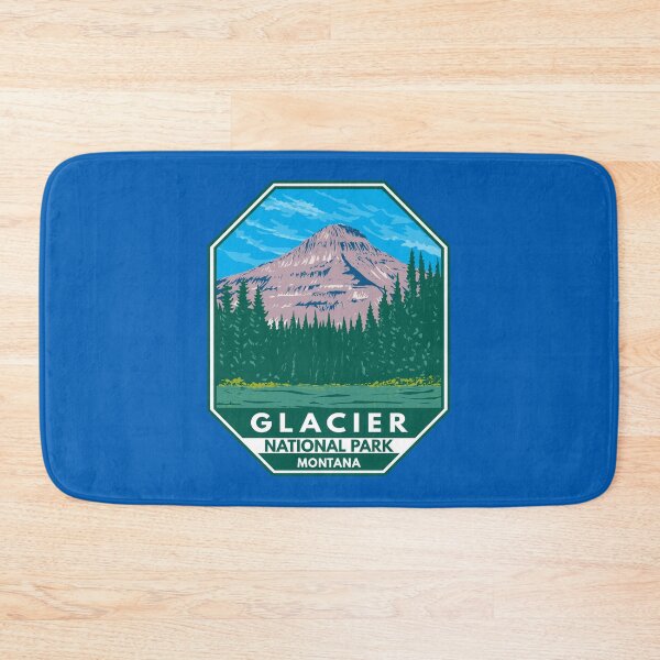 Item preview, Glacier National Park Montana Travel Art Emblem designed and sold by KrisSidDesigns.