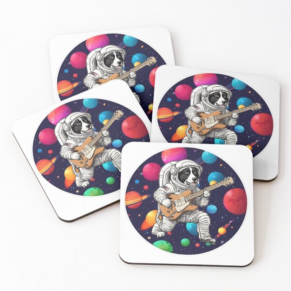 Item preview, GUITARIST SPACE DOG 2 – astronaut dog – space dog - cosmonaut dog- rock dog designed and sold by Musicians-world.