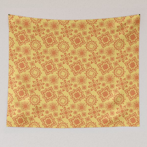 Aperçu de l'œuvre Conception folklorique d'étoile orange jaune créée et vendue par LeftNWrite.