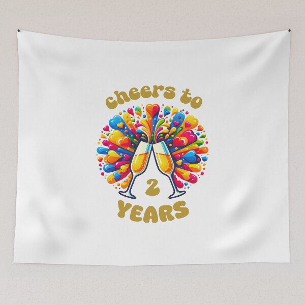 Item preview, Cheers to 2 years Anniversary Celebrating designed and sold by 4TeeToo.