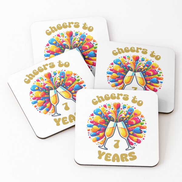 Item preview, Cheers to 7 years Anniversary Celebrating designed and sold by 4TeeToo.