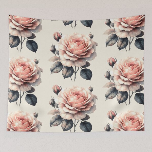 Item preview, Watercolor Rose Blossom - Rose Study - Taupe Background - Different Pattern designed and sold by Star-Fragment.