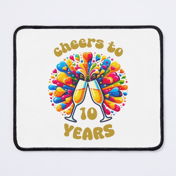 Item preview, Cheers to 10 years Anniversary Celebrating designed and sold by 4TeeToo.