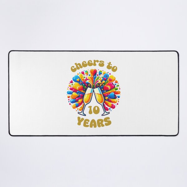 Item preview, Cheers to 10 years Anniversary Celebrating designed and sold by 4TeeToo.