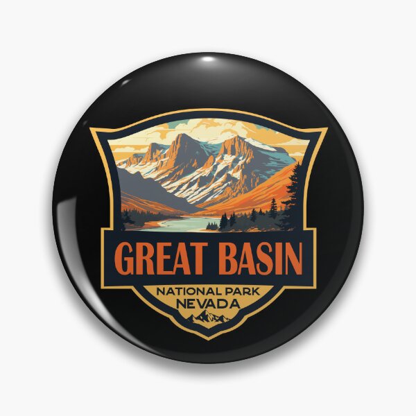 Item preview, Great Basin National Park Illustration Retro Badge designed and sold by KrisSidDesigns.