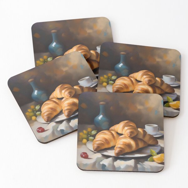 Item preview, Fresh morning coffee and crunchy croissants. designed and sold by WildLadyWood.
