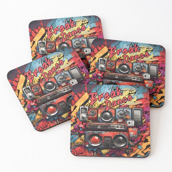 Item preview, Urban Retro Breakdance Boombox Graffiti Artwork designed and sold by inkArtistryfine.