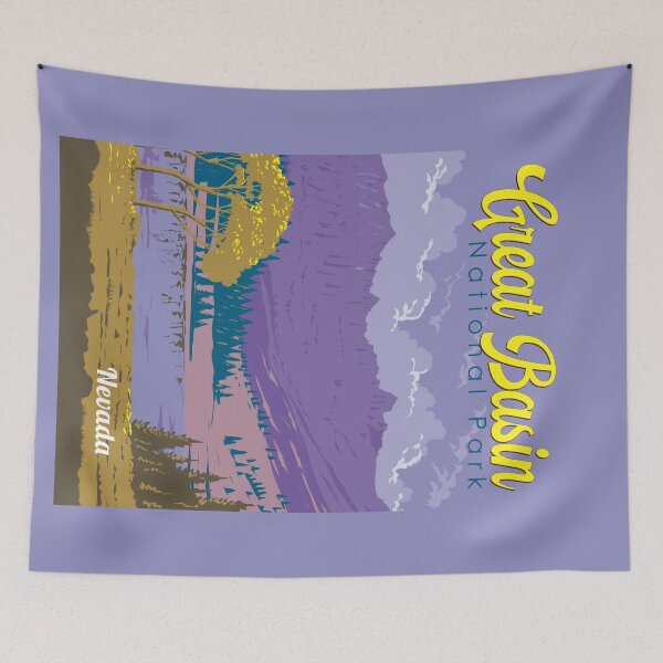 Item preview, Great Basin National Park Illustration Travel Art Vintage designed and sold by KrisSidDesigns.