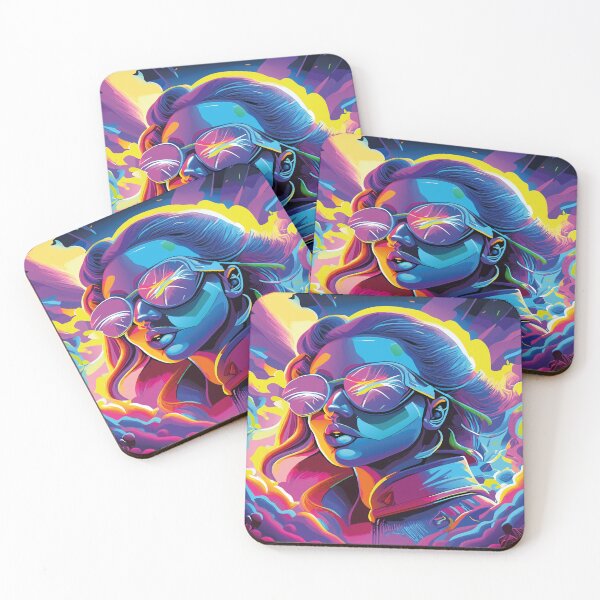 Item preview, Vivid Dreamscape Surreal Neon Portrait designed and sold by Fivelok.