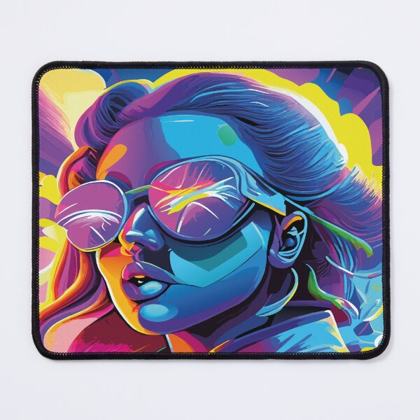 Item preview, Vivid Dreamscape Surreal Neon Portrait designed and sold by Fivelok.