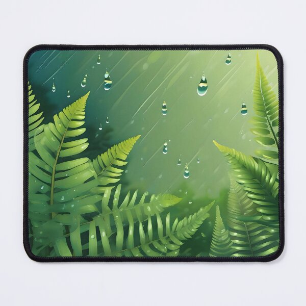 Item preview, Green ferns in rain. designed and sold by WildLadyWood.
