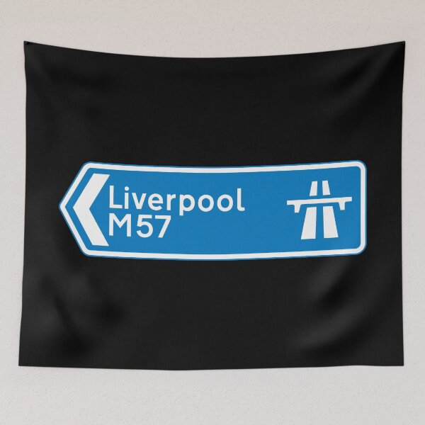 Item preview, Liverpool Bound - Blue M57 Motorway Sign designed and sold by WilliamsonMedia.