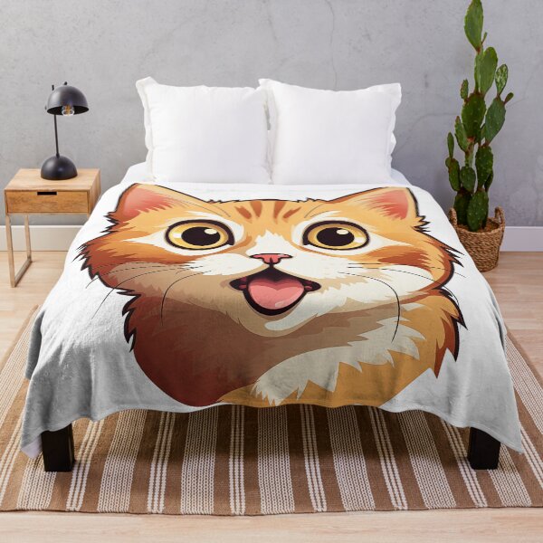 Item preview, Shocked cat - cute and funny suprised kitty cat cartoon designed and sold by Daydreamsatdawn.