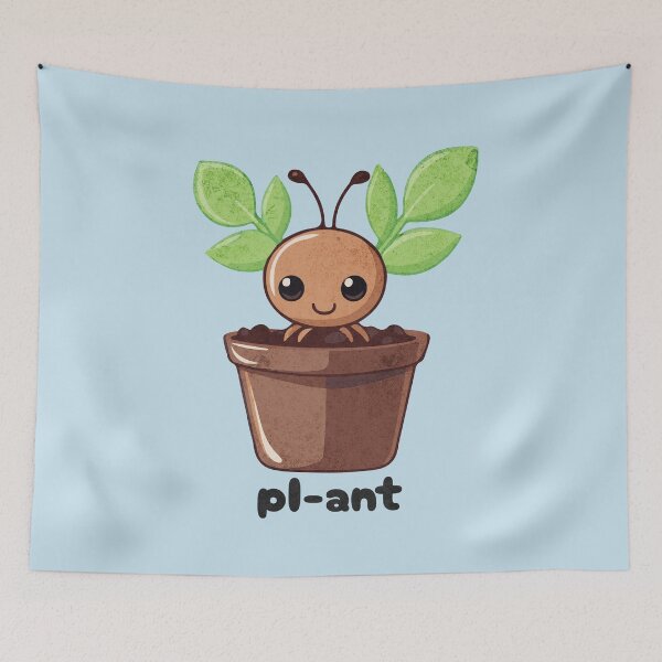 Item preview, pl-ant - the ant and plant punny cross designed and sold by Sir Meow Meow.