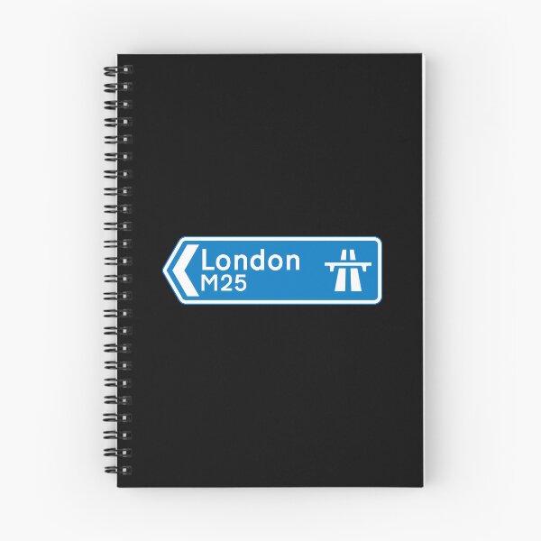 Item preview, London Bound - Blue M25 Motorway Sign designed and sold by WilliamsonMedia.
