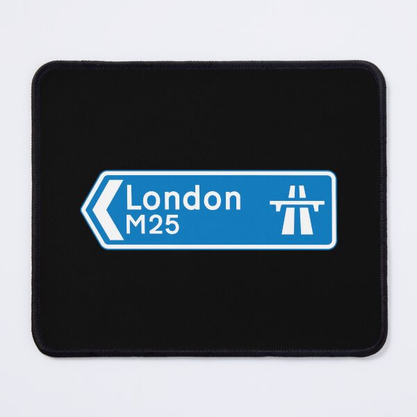 Item preview, London Bound - Blue M25 Motorway Sign designed and sold by WilliamsonMedia.