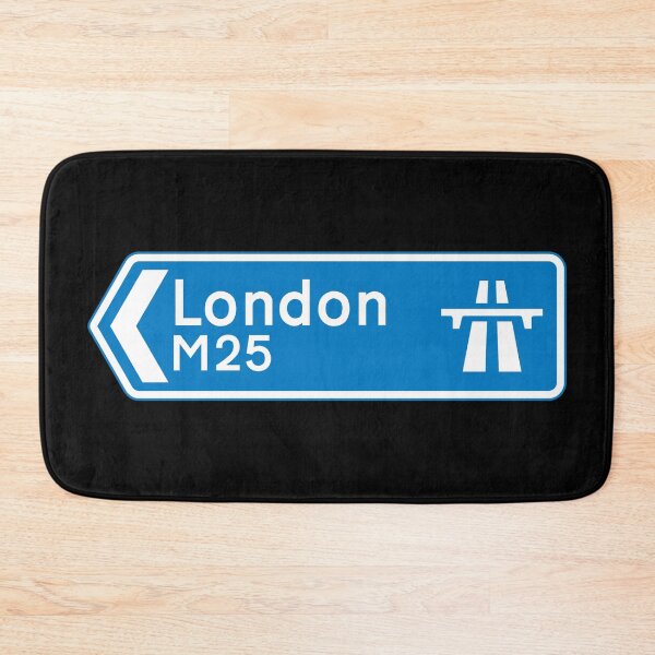 Item preview, London Bound - Blue M25 Motorway Sign designed and sold by WilliamsonMedia.