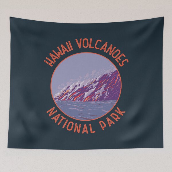 Item preview, Hawaii Volcanoes National Park Retro Distressed Circle designed and sold by KrisSidDesigns.