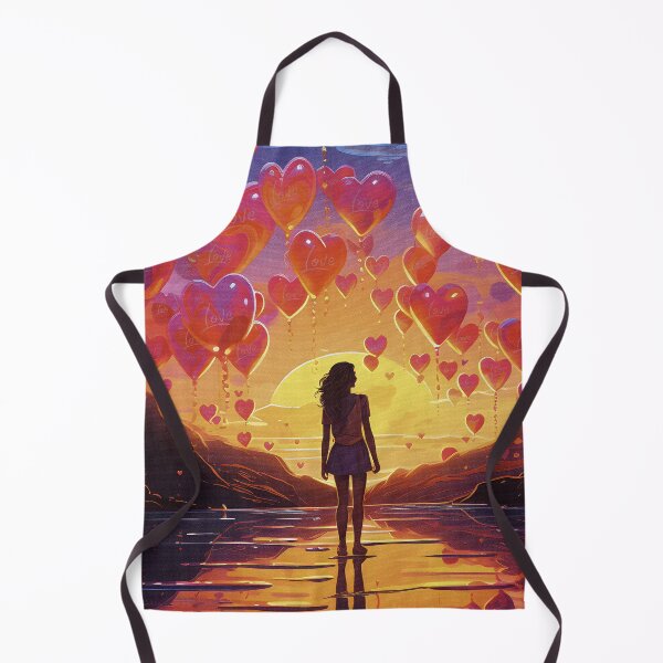 Item preview, Sunset Reflections of Romantic Love Heart Balloons. designed and sold by inkArtistryfine.