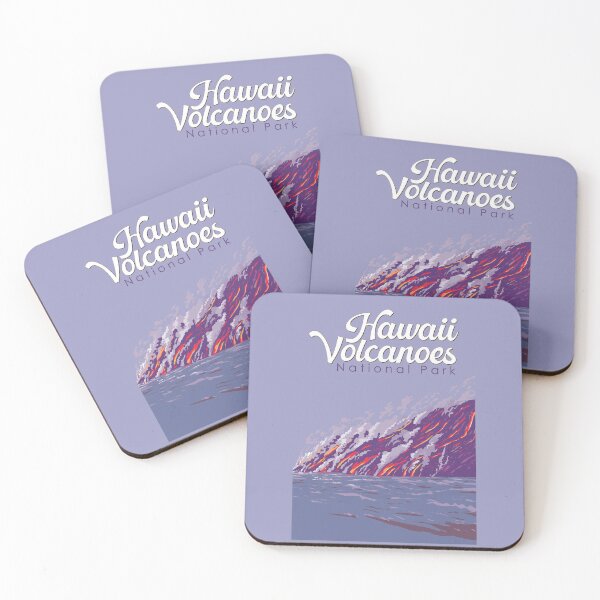 Item preview, Hawaii Volcanoes National Park Illustration Travel Art Vintage designed and sold by KrisSidDesigns.