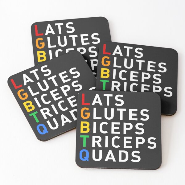 Item preview, Copie de Lats Glutes Biceps Triceps Quads LGBT flag gym outfit designed and sold by DefauItCube.