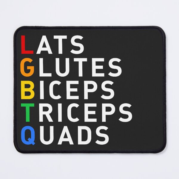 Item preview, Copie de Lats Glutes Biceps Triceps Quads LGBT flag gym outfit designed and sold by DefauItCube.