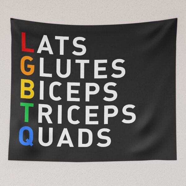 Item preview, Copie de Lats Glutes Biceps Triceps Quads LGBT flag gym outfit designed and sold by DefauItCube.