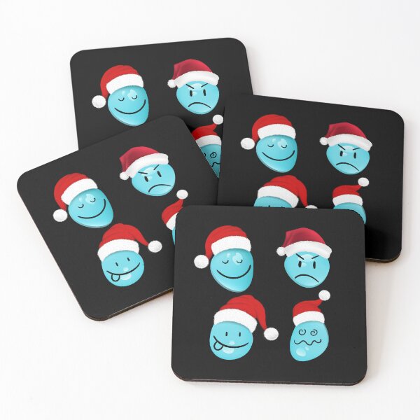 Item preview, Emoticons of water droplets - Funny Christmas faces on water designed and sold by BababuuuPrint.