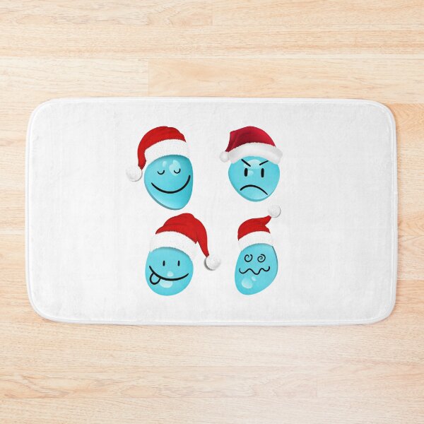Item preview, Emoticons of water droplets - Funny Christmas faces on water designed and sold by BababuuuPrint.