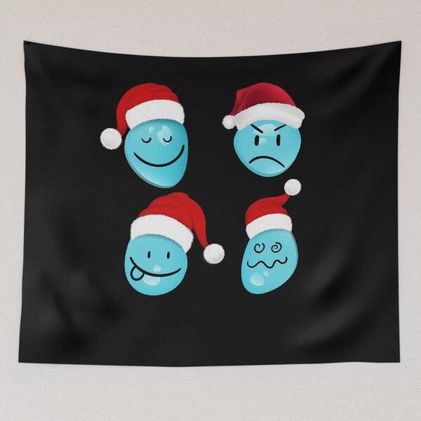 Item preview, Emoticons of water droplets - Funny Christmas faces on water designed and sold by BababuuuPrint.