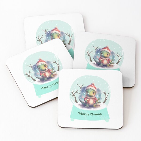Item preview, Dinosaur Christmas in Snow Globe T Rex Christmas designed and sold by OliveAndSnow.