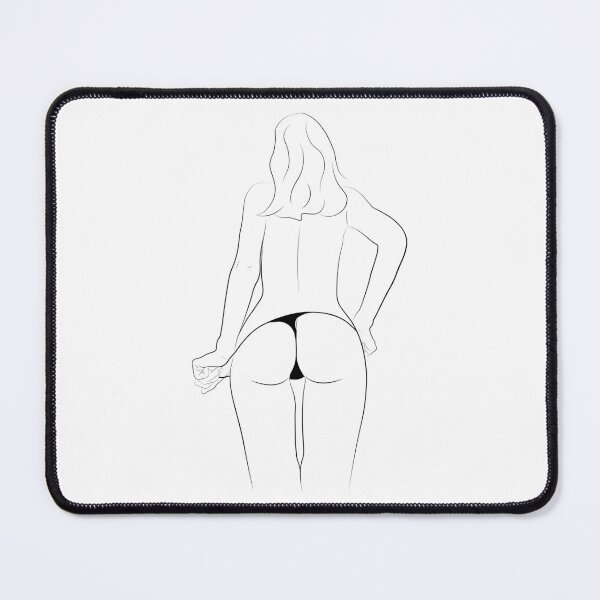 Item preview, Panties Down Nude Girl Ass Undressing Line Art designed and sold by dk-design85.