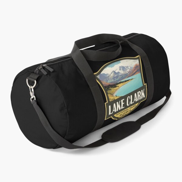 Item preview, Lake Clark National Park Illustration Retro Badge designed and sold by KrisSidDesigns.