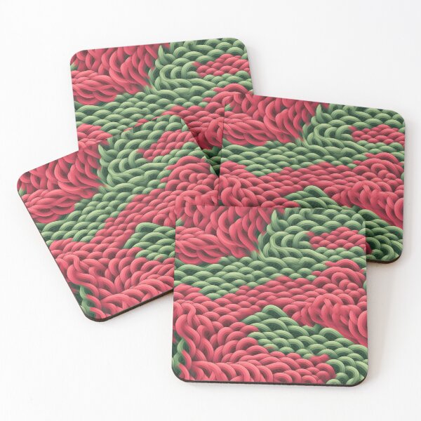 Item preview, Vibrant Twisted Textures: Red and Green Waves designed and sold by VectorPlace.
