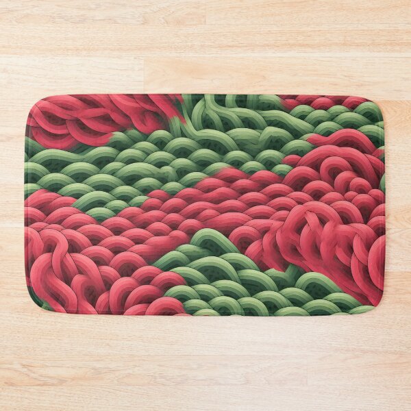 Item preview, Vibrant Twisted Textures: Red and Green Waves designed and sold by VectorPlace.