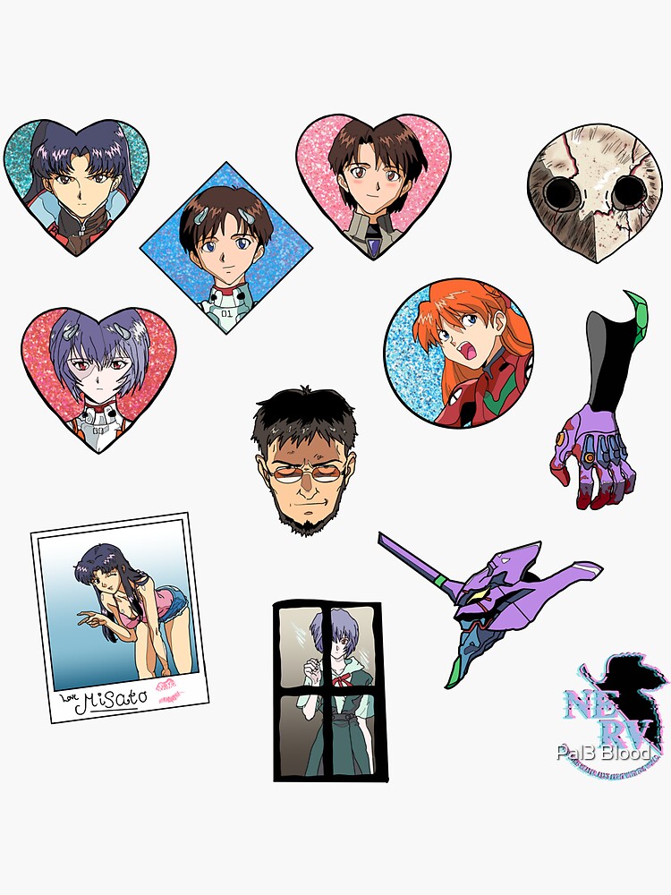 Neon Genesis Evangelion Sticker Sheet Sticker For Sale By Ironmoondesigns Redbubble 0709