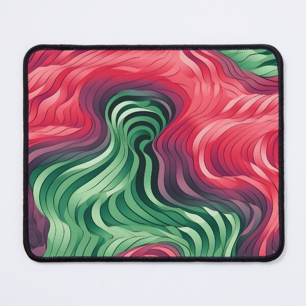 Item preview, Serpentine Flow: Green and Red Wave Art designed and sold by VectorPlace.