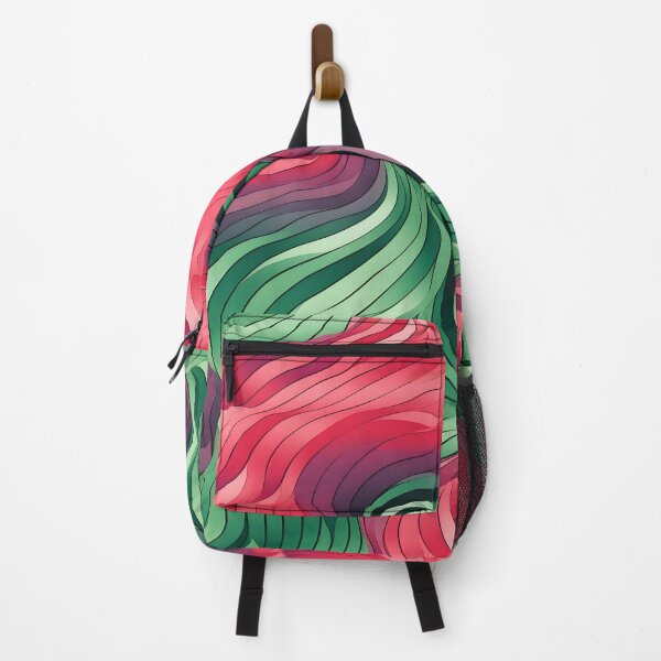 Item preview, Serpentine Flow: Green and Red Wave Art designed and sold by VectorPlace.