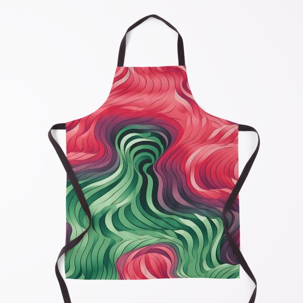 Item preview, Serpentine Flow: Green and Red Wave Art designed and sold by VectorPlace.