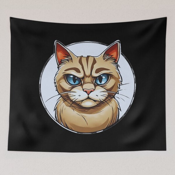 Item preview, Angry Cat Looking you Straight in the Eye designed and sold by Aquillashop.