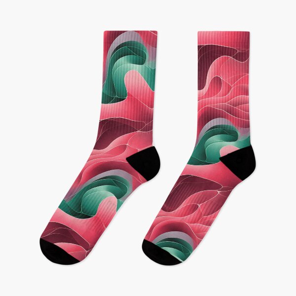 Item preview, Crimson Currents: Abstract Red and Green Swirls designed and sold by VectorPlace.