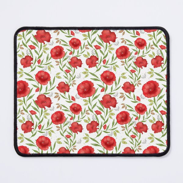 Item preview, Poppy Floral - White designed and sold by JaselviiStudio.