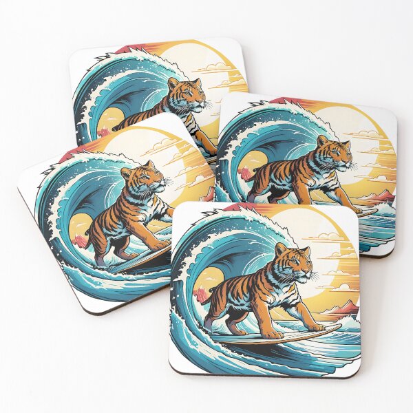 Item preview, tigre surfeando designed and sold by VisurtualEmo.