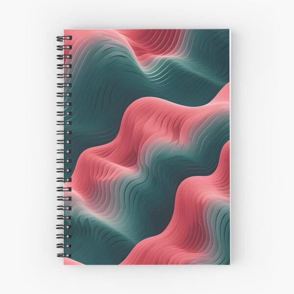 Item preview, Crimson Waves: Red and Teal Abstract Layers designed and sold by VectorPlace.