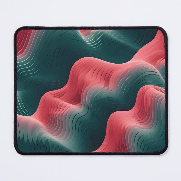Item preview, Crimson Waves: Red and Teal Abstract Layers designed and sold by VectorPlace.