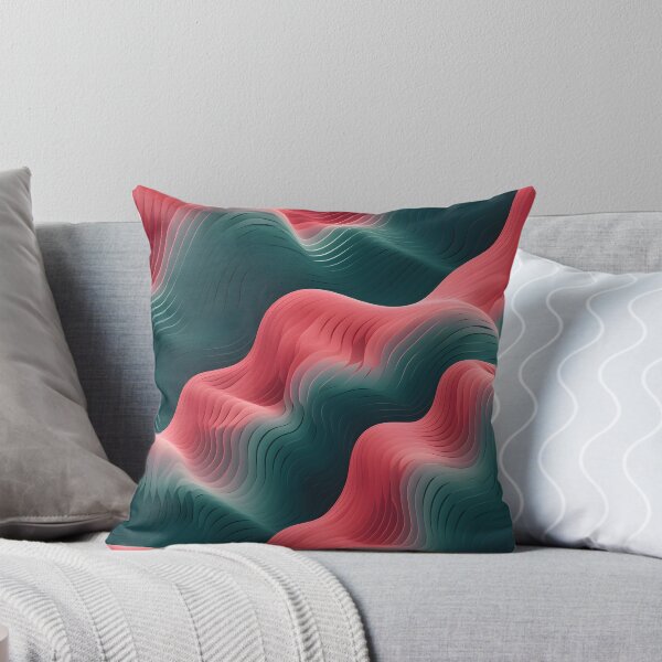Item preview, Crimson Waves: Red and Teal Abstract Layers designed and sold by VectorPlace.