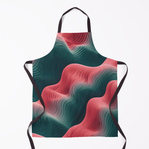 Item preview, Crimson Waves: Red and Teal Abstract Layers designed and sold by VectorPlace.