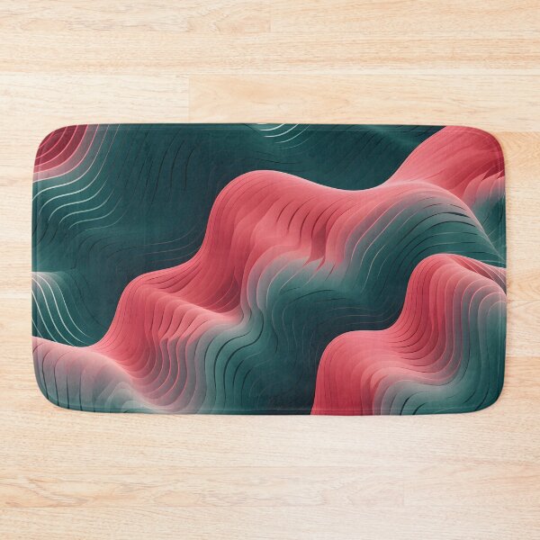 Item preview, Crimson Waves: Red and Teal Abstract Layers designed and sold by VectorPlace.